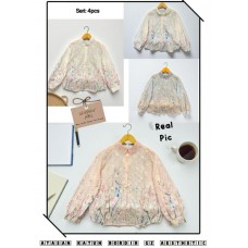 Rindy Blouse - Atasan Katun Bordir Bunga